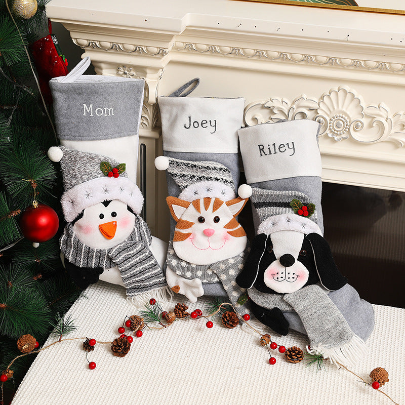 botte de noël pou animaux de compagnie - chaussons de noël