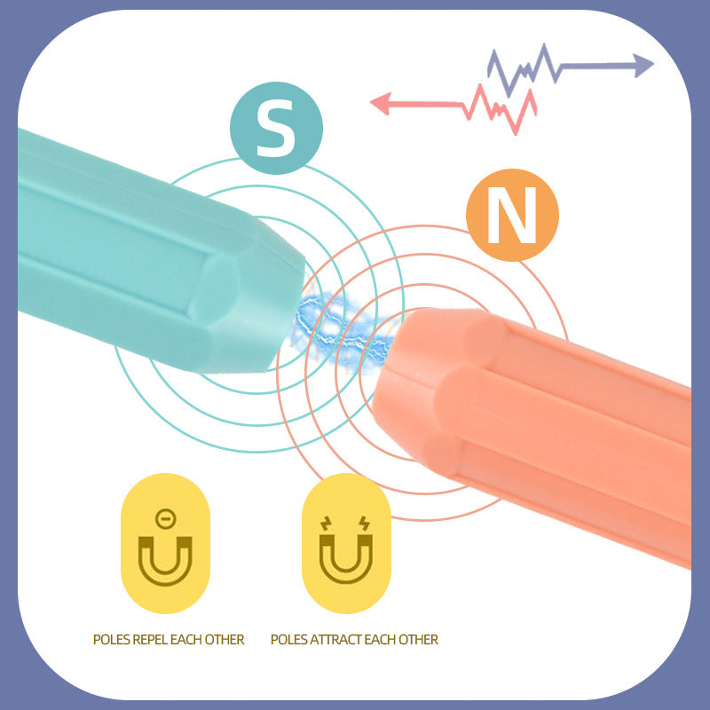 Bâtonnets Magnétiques Géants pour Enfants – Jeu de Construction Éducatif – Développement Créatif et Motricité Fine