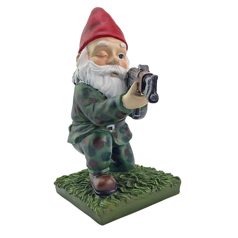Statues Nains de Jardin Soldats – Lot de 3 Gnomes Armée Drôles en Résine – Déco Jardin ou Bureau Originale (2025)