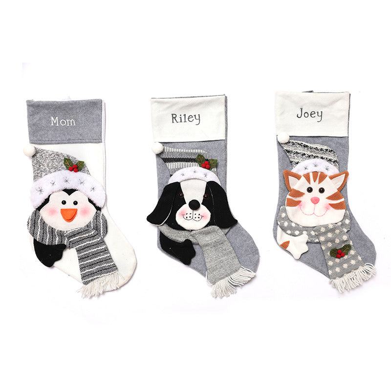 botte de noël pou animaux de compagnie - chaussons de noël
