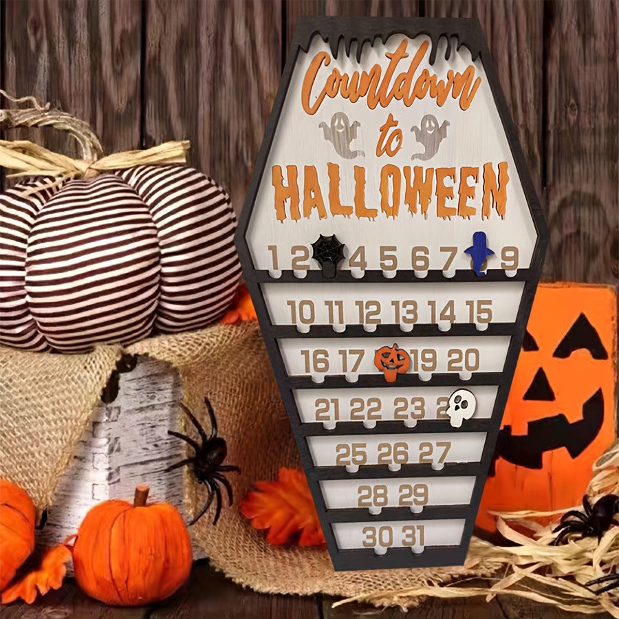 Calendrier d’Halloween en Forme de Tombe – 24 Surprises Effrayantes