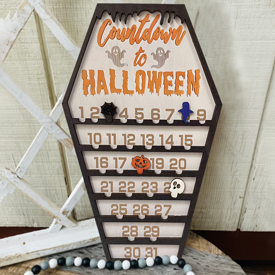 Calendrier d’Halloween en Forme de Tombe – 24 Surprises Effrayantes