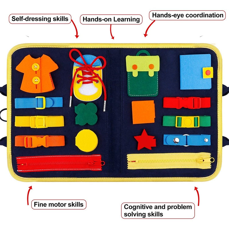 Valise Motrcité Montessori – Jouet Éducatif Précoce pour Enfants TDAH, Dys et Autistes, Développement Motricité Fine et Autonomie