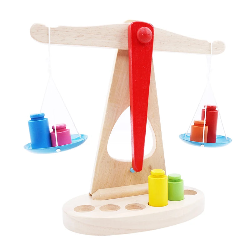 Nouvelle Balance Montessori avec 6 Poids – Jouet Éducatif adapté Enfant TDAH, Dys et Autistes