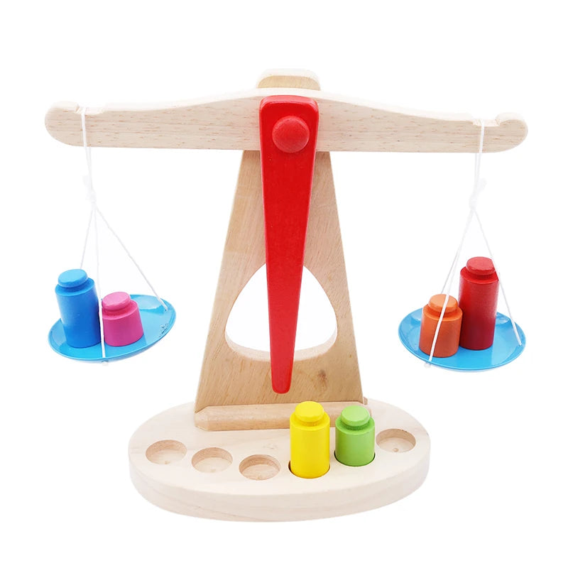 Nouvelle Balance Montessori avec 6 Poids – Jouet Éducatif adapté Enfant TDAH, Dys et Autistes