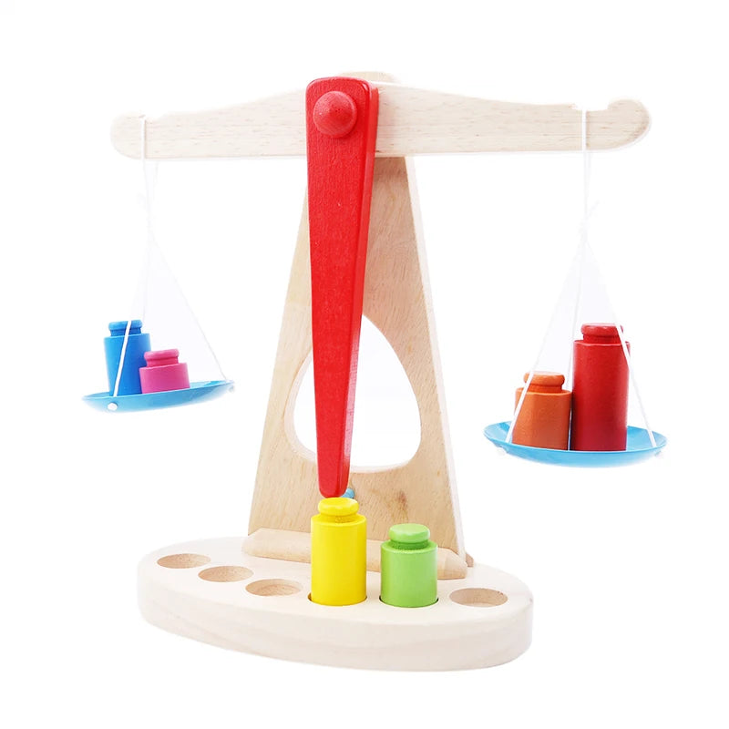 Nouvelle Balance Montessori avec 6 Poids – Jouet Éducatif adapté Enfant TDAH, Dys et Autistes