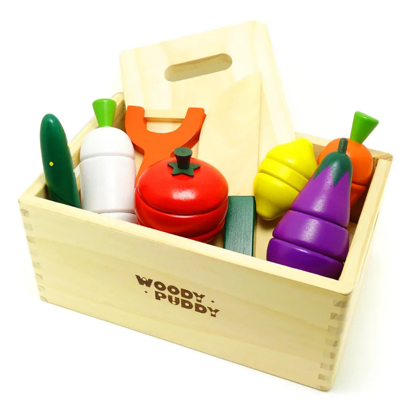 Jouet Montessori Fruits et Légumes à Couper – Jeu en Bois Cuisine Simulée, Jouet Éducatif adaptés pour Enfants TDAH, Dys et Autistes