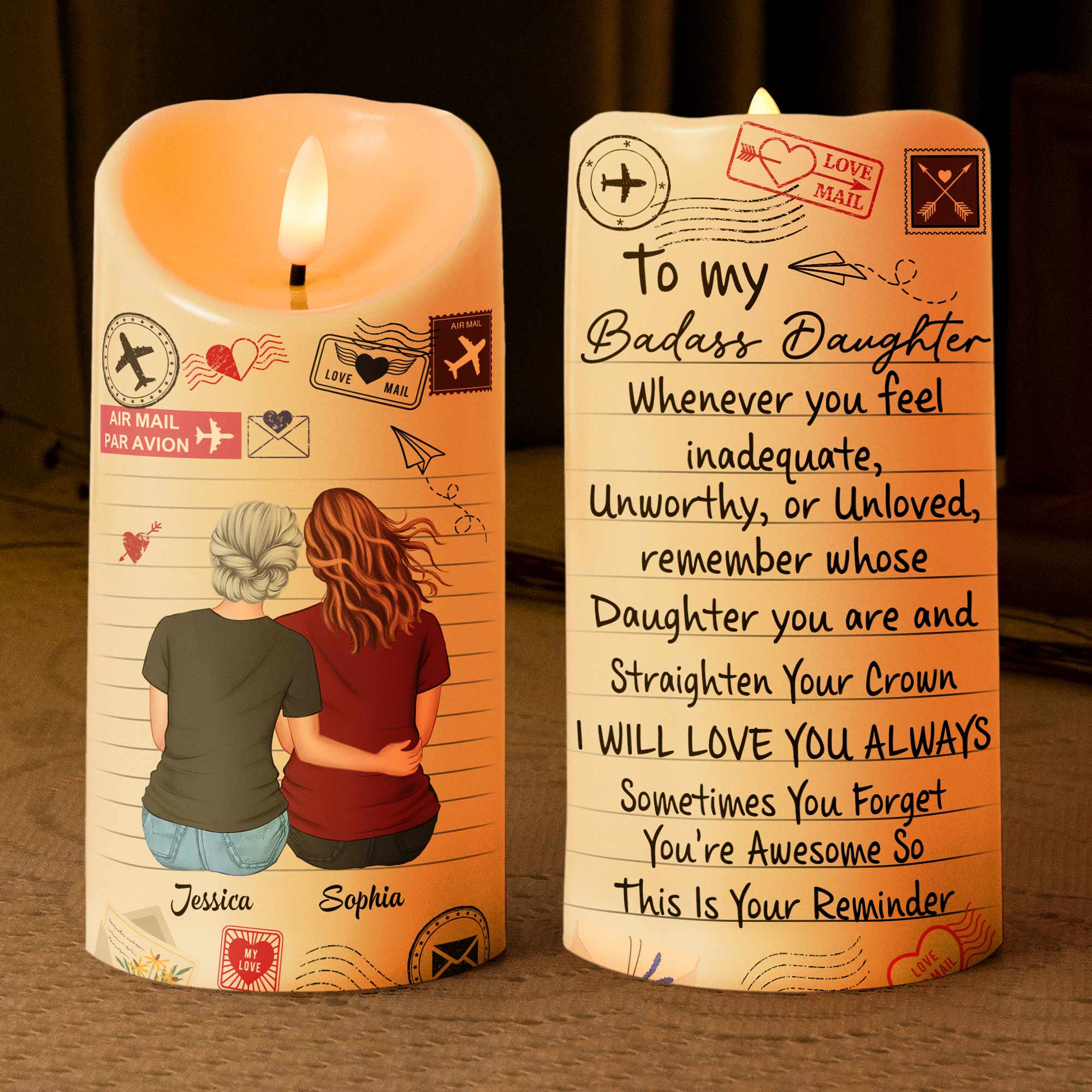 Bougie LED Personnalisée « I’ll Love You Always » | Cadeau Romantique et Lumineux