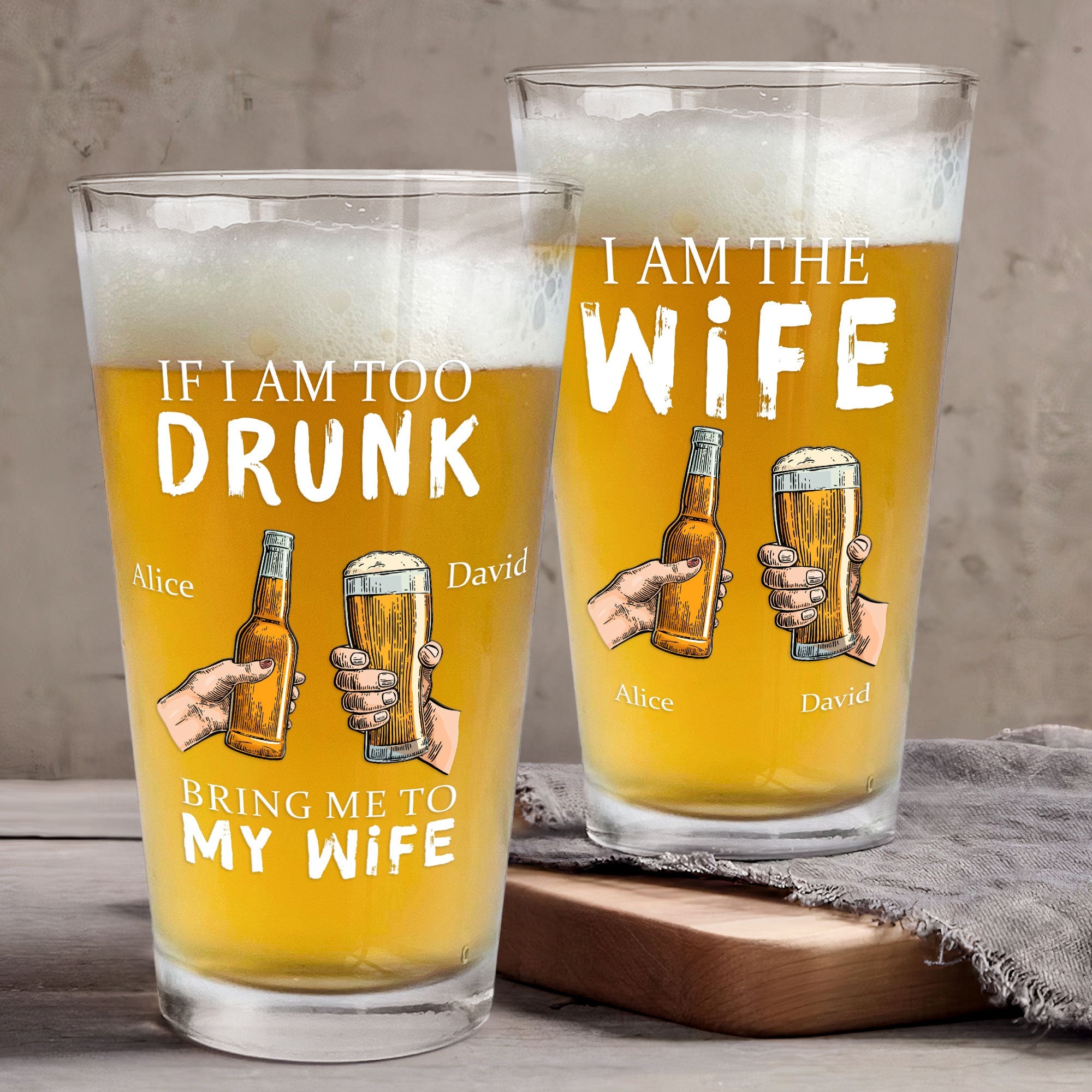 Verre Personnalisé « If I Am Too Drunk Bring Me To » | Cadeau Humour et Original