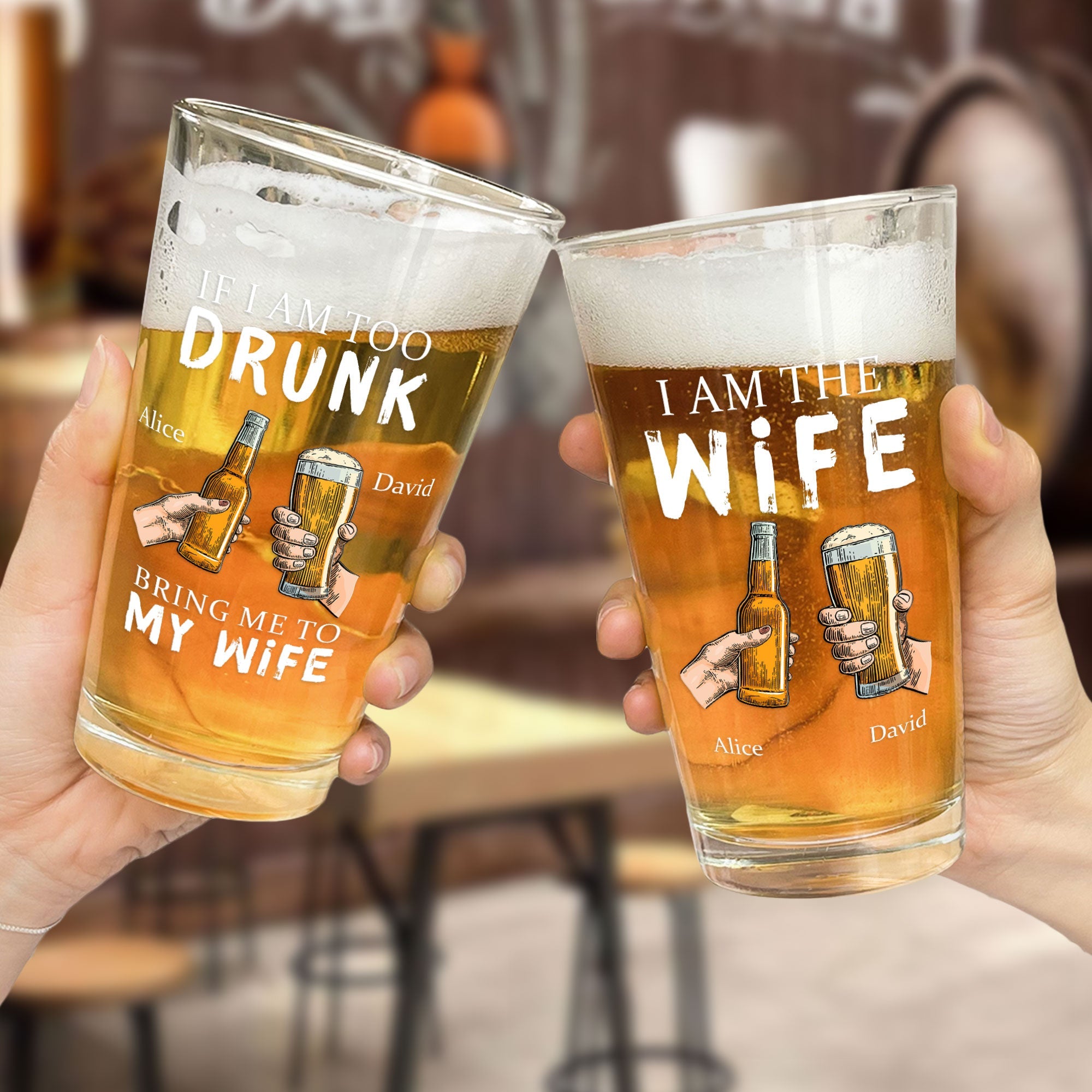 Verre Personnalisé « If I Am Too Drunk Bring Me To » | Cadeau Humour et Original