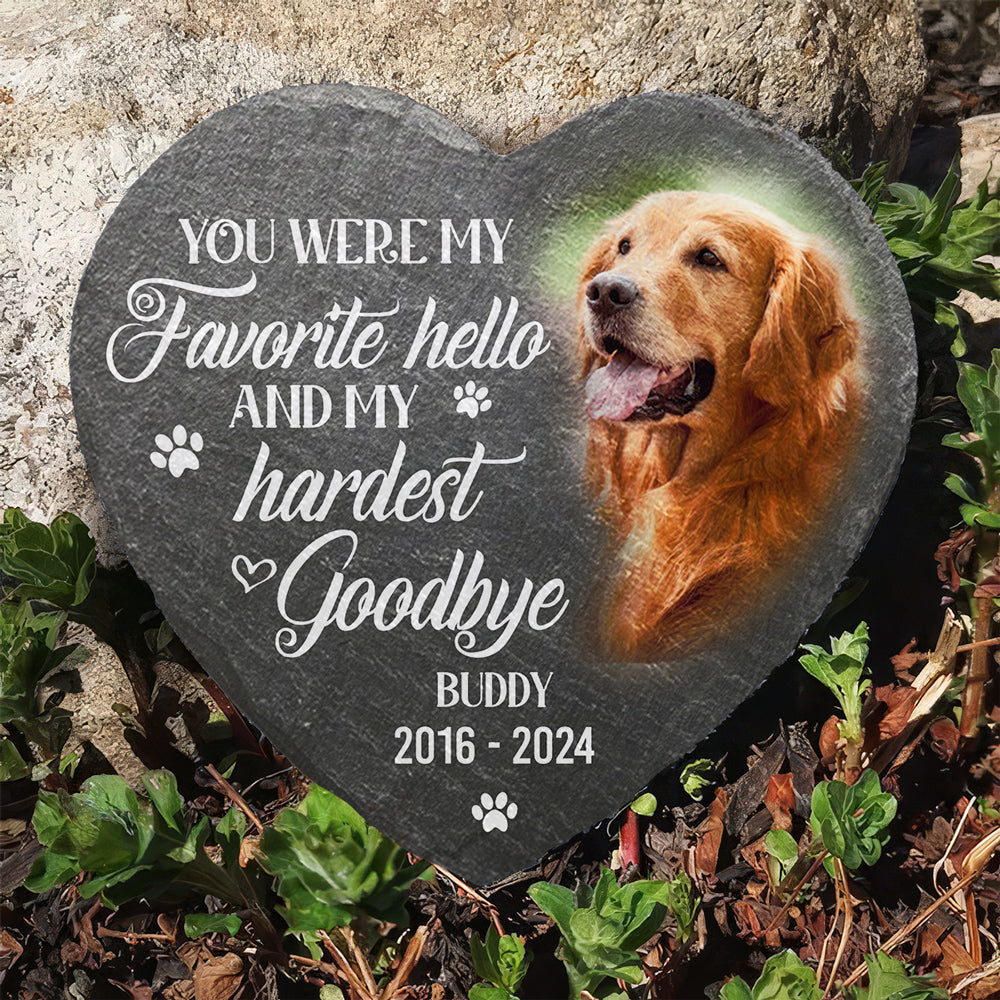 Pierre commémorative personnalisée chien – Mémorial animal de compagnie, hommage perte de chien