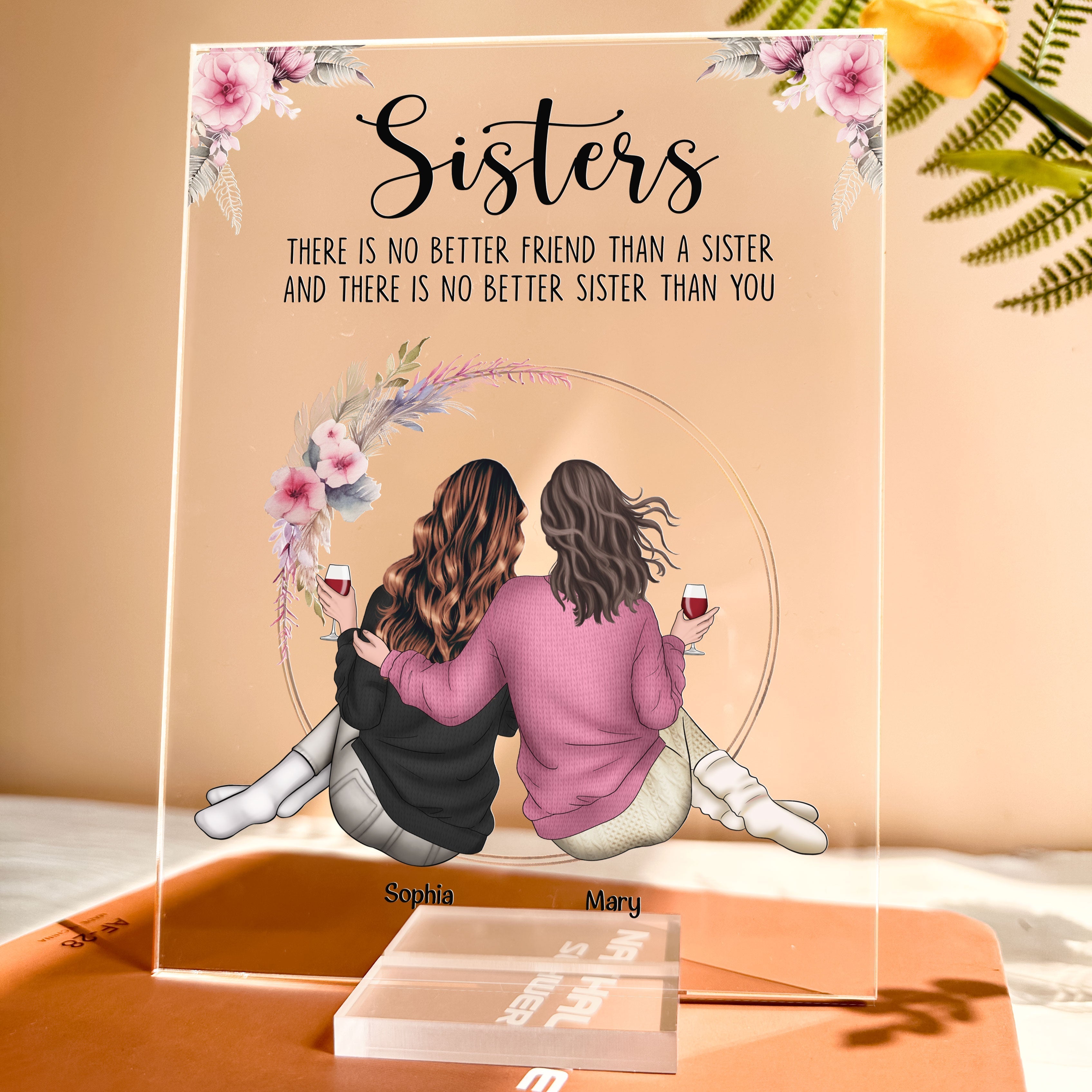 Plaque Acrylique Personnalisée Sœur – Cadeau Émotionnel & Unique