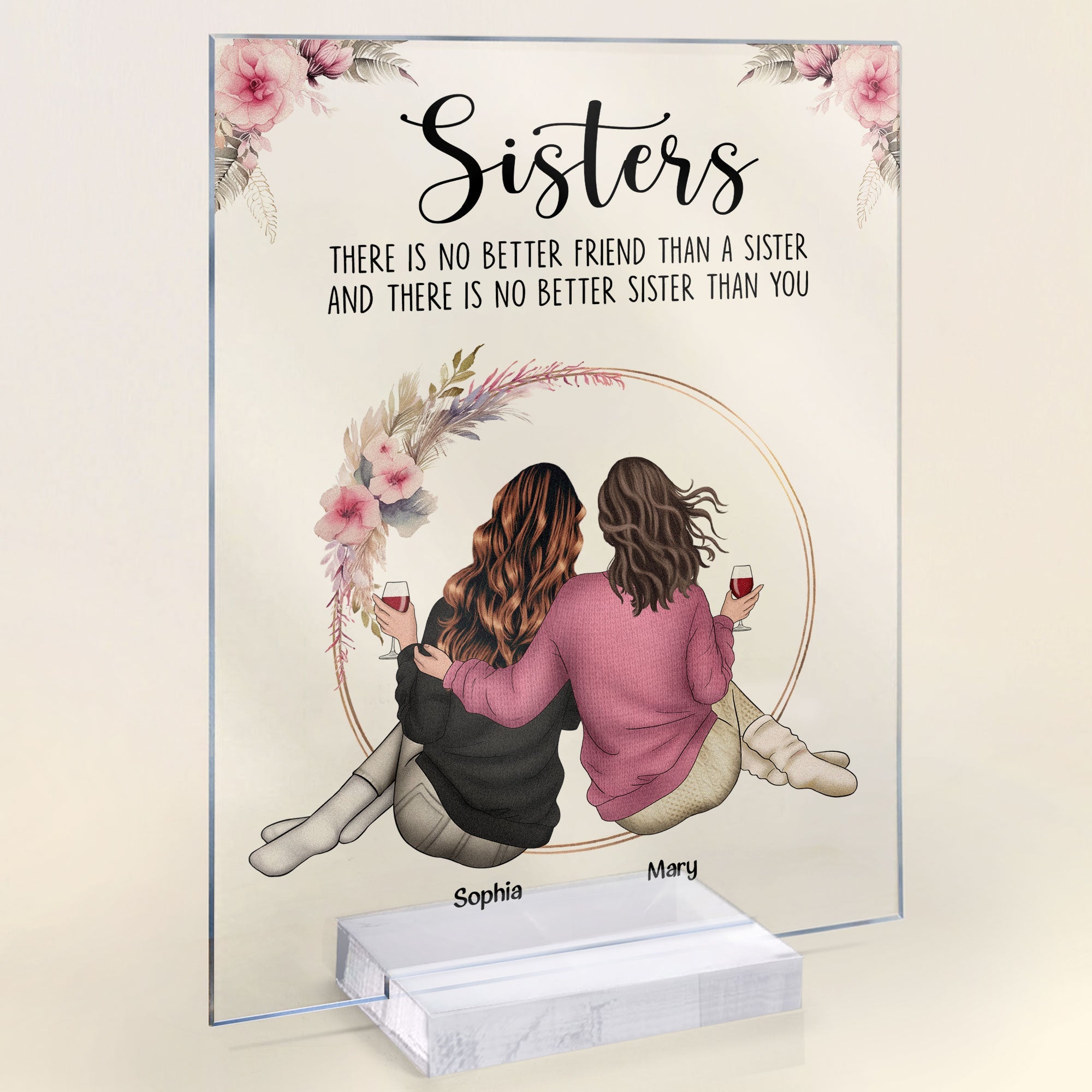 Plaque Acrylique Personnalisée Sœur – Cadeau Émotionnel & Unique