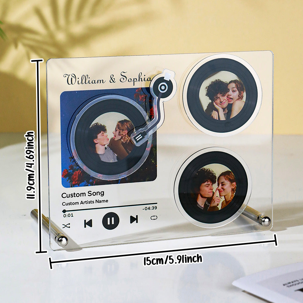 Plaque Musicale Personnalisée Vinyle avec NFC – Cadeau Original & Romantique