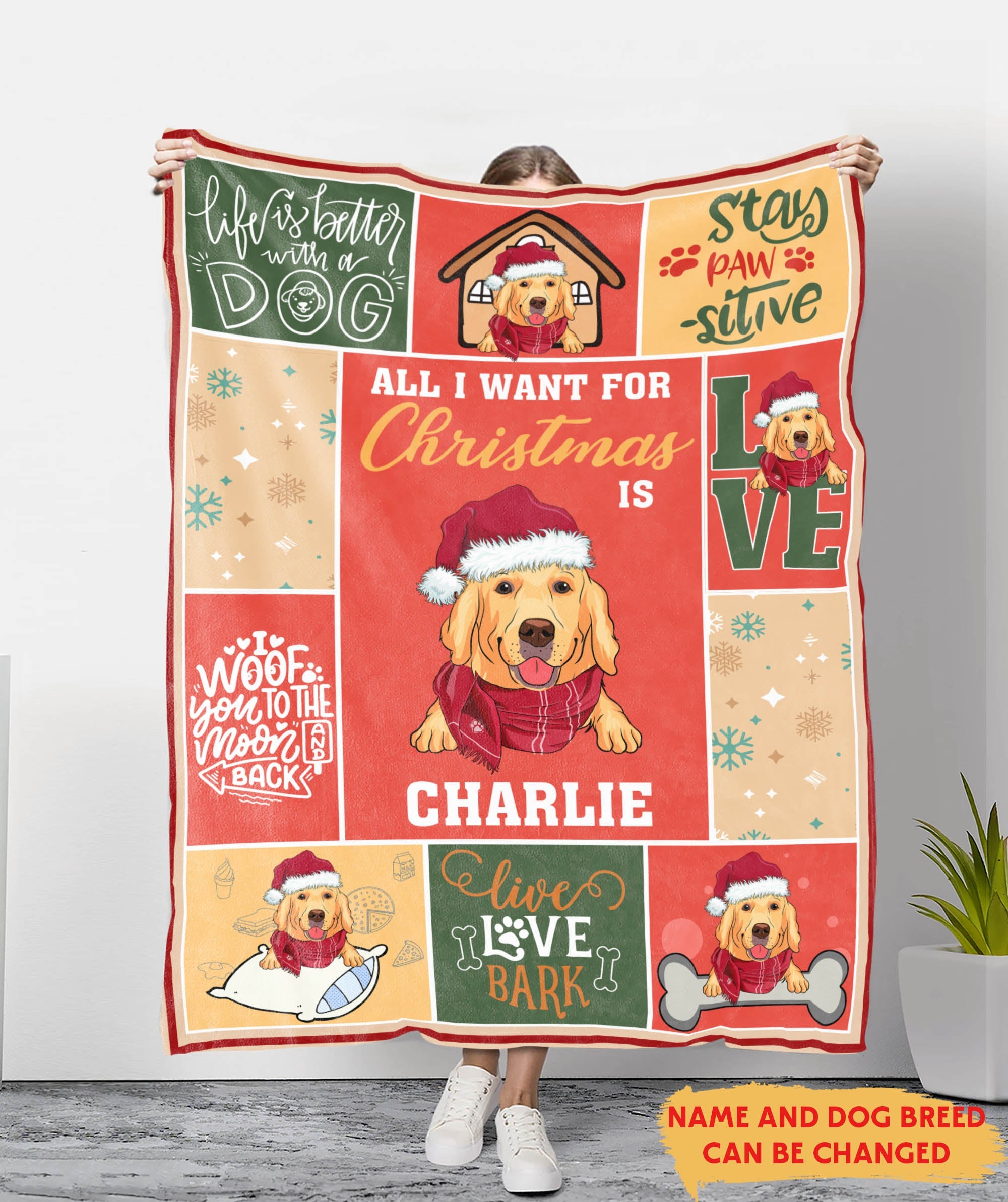 Plaid Personnalisé avec Photo – Couverture Douce & Chaude | Cadeau Idéal pour Amoureux des Animaux